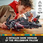 LEGO Star Wars The Dark Falcon Buildable Starship, Star Wars Toy Vehicle Set for Boys and Girls, Collectible Millenium Falcon Toy with 6 Minifigures, Birthday Gift for Kids or Any Fan, 75389